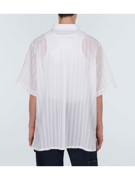 Camicia di cotone a righe Givenchy bianco