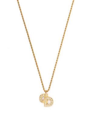 Collana con cristalli Christian Dior oro