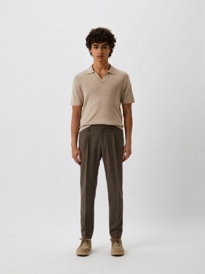 Классические брюки Paolo Pecora коричневые