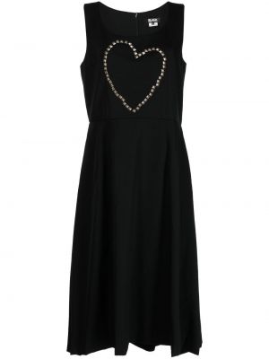 Obleka z žeblji z vzorcem srca Black Comme Des Garçons črna