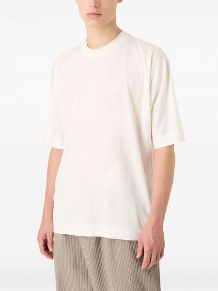 Brīva piegriezuma t-krekls Emporio Armani balts