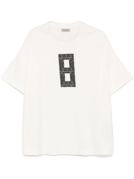 T-shirt med print Fear Of God hvid