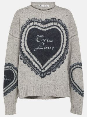 Вълнен пуловер Acne Studios сиво