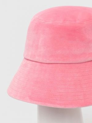 Velurový klobouk Juicy Couture růžový