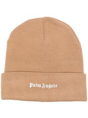 Mütze mit print Palm Angels beige