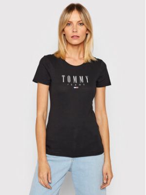 Priliehavé tričko skinny fit Tommy Jeans čierna