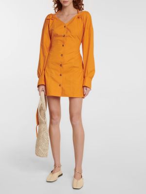 Bavlněné šaty Nanushka oranžové