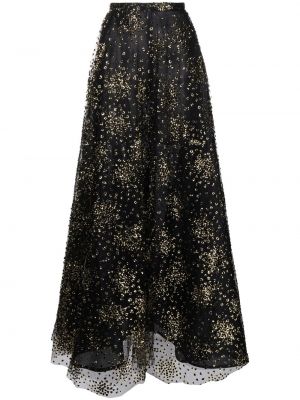 Flitrovaná dlhá sukňa Bambah čierna