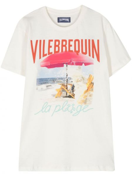 Βαμβακερή μπλούζα με σχέδιο Vilebrequin λευκό