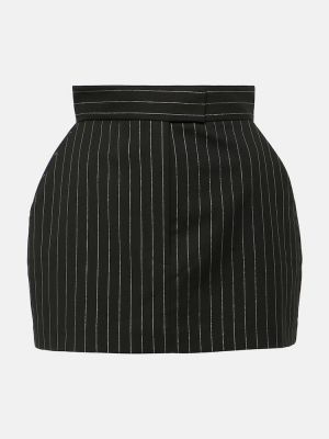 Pruhované mini sukně s vysokým pasem Alex Perry černé