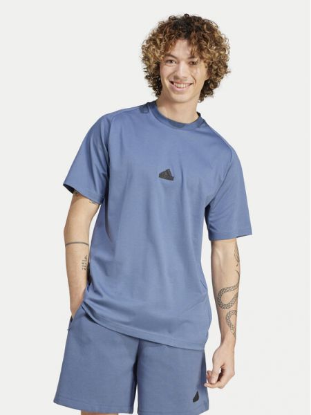 Tričko relaxed fit Adidas Performance modré