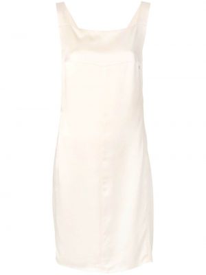 Hedvábné šaty s odhalenými zády Chanel Pre-owned - bílá