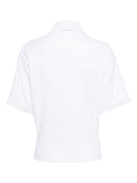 Asimetrisks kokvilnas polo krekls System balts