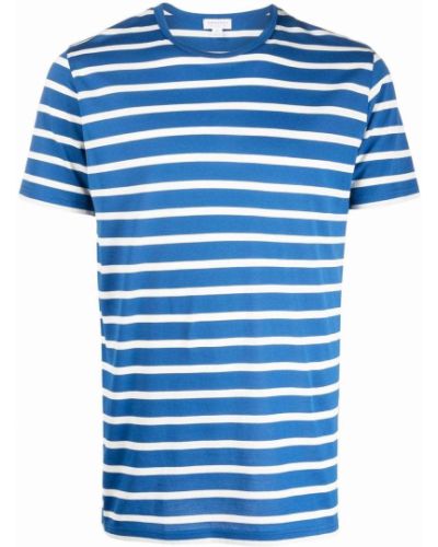 Camiseta a rayas Sunspel azul