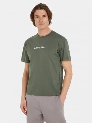 Koszulka bawełniana Calvin Klein zielona