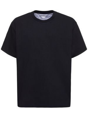 Svītrainas kokvilnas t-krekls džersija Bottega Veneta