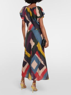 Aksamitna jedwabna sukienka midi bawełniana Velvet