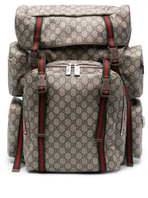 Béžový kožený batoh Gucci