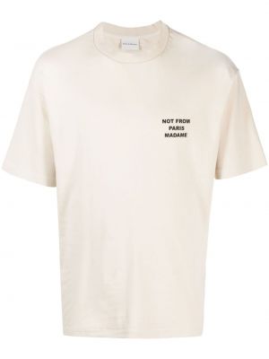 T-shirt di cotone con stampa Drôle De Monsieur