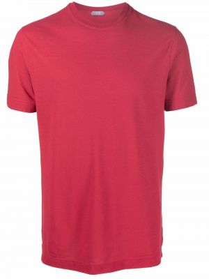 T-shirt con scollo tondo Zanone rosso