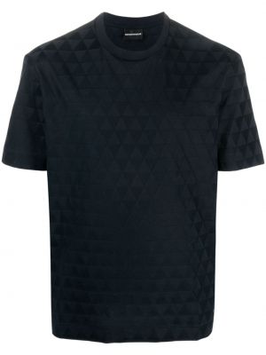 T-shirt con stampa con motivo geometrico Emporio Armani blu