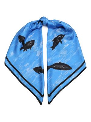 Шелковый шарф Givenchy синий