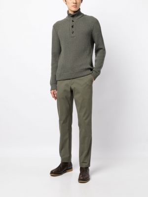 Sweter bawełniany chunky Brioni zielony