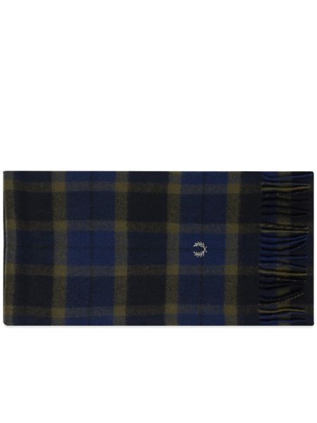 Шарф Fred Perry Lambswool Tartan, Filed Green & Light Oyster
