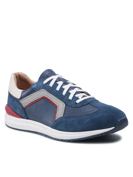 Sneakersy skórzane klasyczne Badura - niebieski