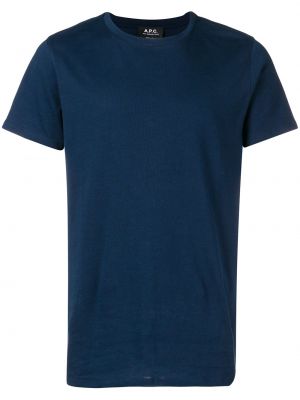 Camiseta de cuello redondo A.p.c. azul