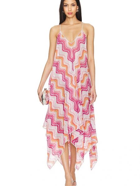 Robe longue de plage Missoni rose