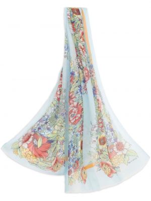 Копринен шал на цветя с принт Etro