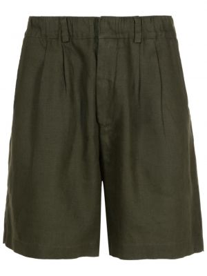 Plisirane lanene bermuda kratke hlače Handred zelena