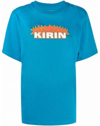 T-shirt z printem Kirin, niebieski