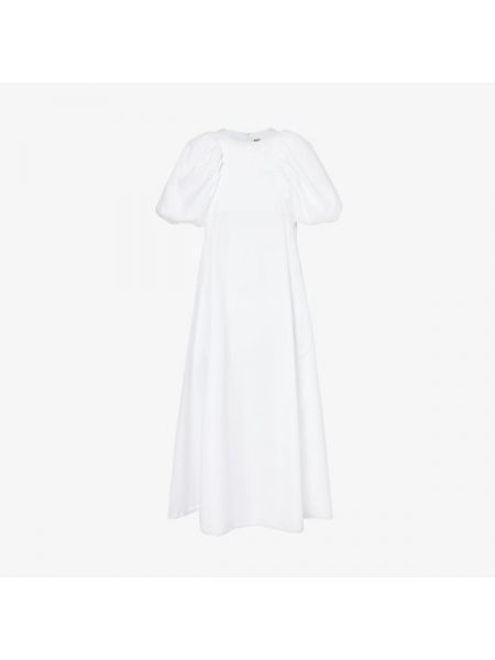 Платье миди с пышными рукавами Noir Kei Ninomiya белое