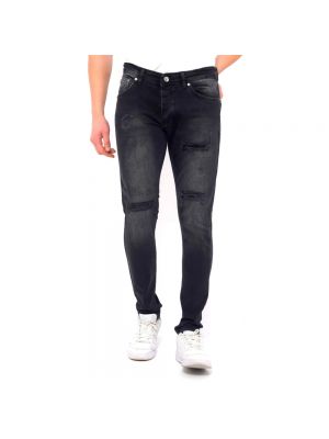 Slim fit zerrissene skinny jeans True Rise schwarz