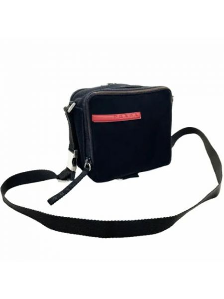 Retro nylon schultertasche mit taschen Prada Vintage schwarz