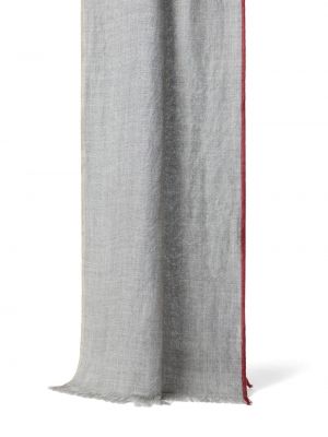 Kašmírový hedvábný šál Brunello Cucinelli šedý