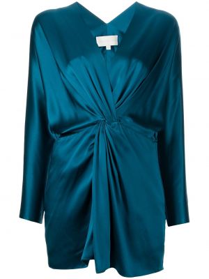 Sukienka z jedwabiu Michelle Mason, niebieski