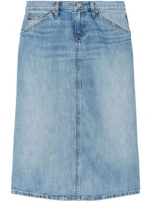 Bavlněné džínová sukně s knoflíky na zip Re/done