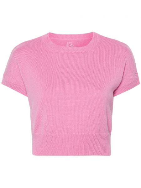 Crop top din cașmir Teddy Cashmere roz