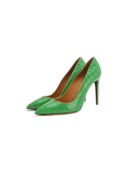 Зеленые кожаные туфли Ralph Lauren