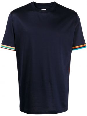 Bavlnené tričko Paul Smith modrá
