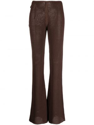 Pantalon en tricot Andreādamo marron