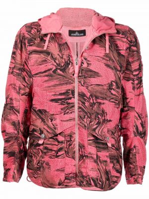Giacca bomber a fiori Stone Island Shadow Project rosa
