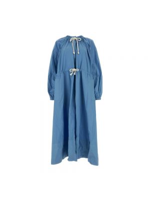Niebieska sukienka midi Jil Sander