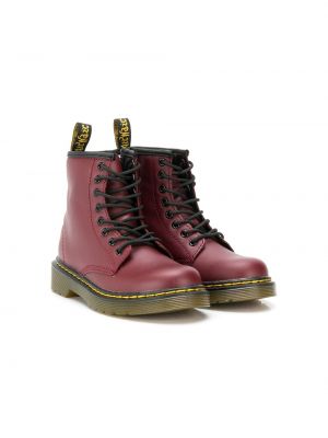 Kängor för tjejer Dr. Martens Kids röd