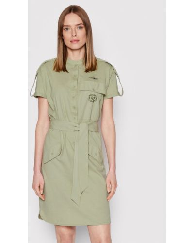 Aeronautica Militare Hétköznapi ruha 221VF629DJ359 Zöld Regular Fit