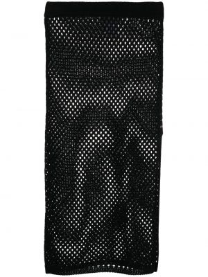 Pletené bavlněné sukně Laneus černé