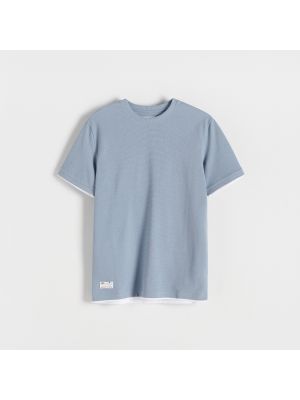Priliehavé tričko Reserved modrá